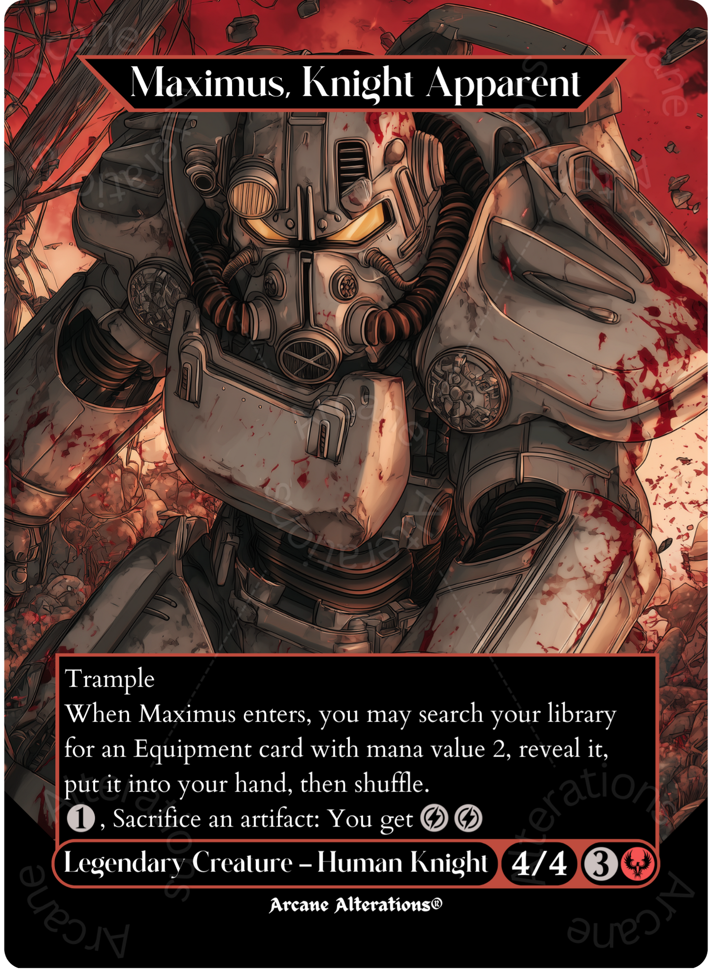 Maximus, Knight Apparent - Full Art Altered Art Custom Proxy Cards