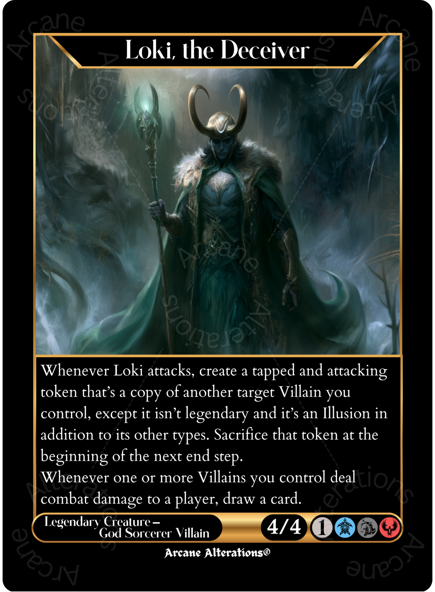 Loki, the Deceiver - High Quality Altered Art Custom Proxy Cards