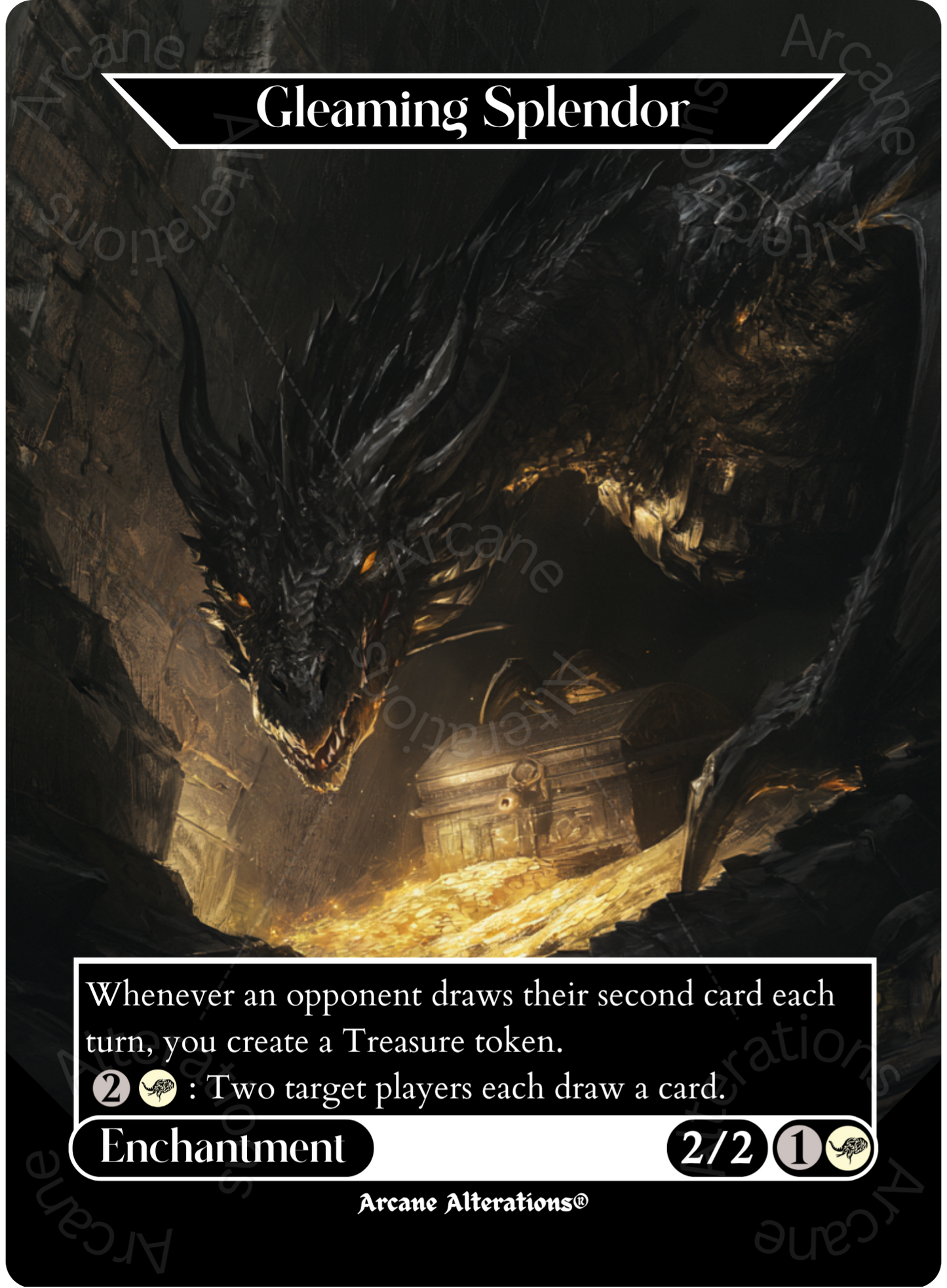 Gleaming Splendor - Full Art Altered Art Custom Proxy Cards