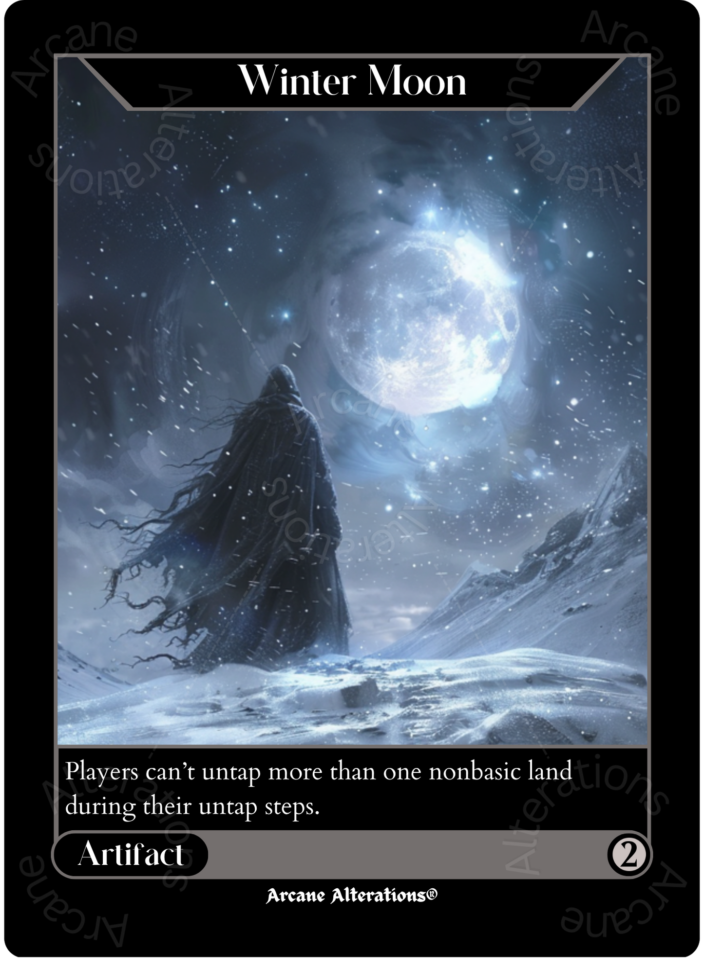 Winter Moon - High Quality Altered Art Custom Proxy Cards