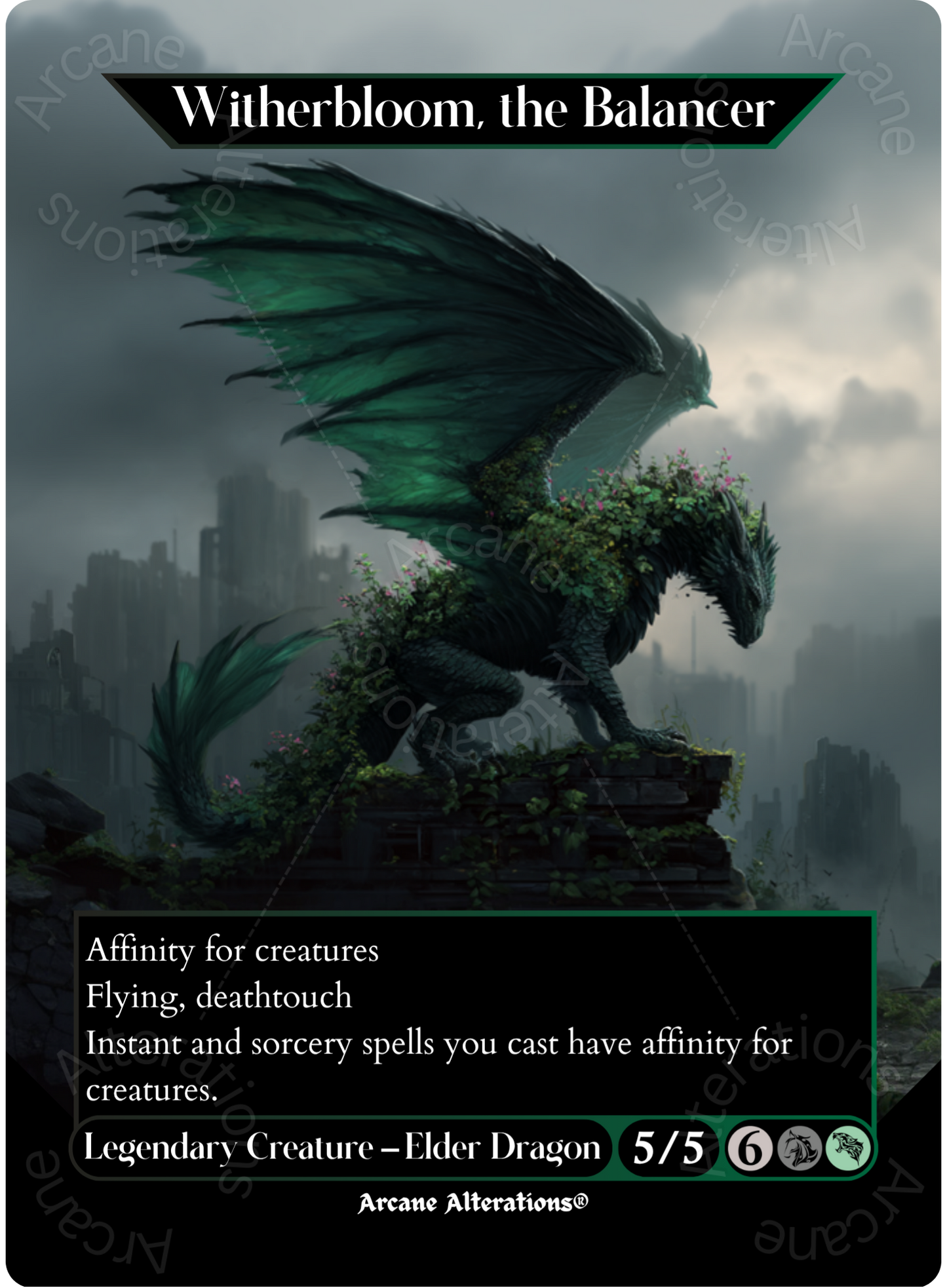Witherbloom, the Balancer - Full Art Altered Art Custom Proxy Cards