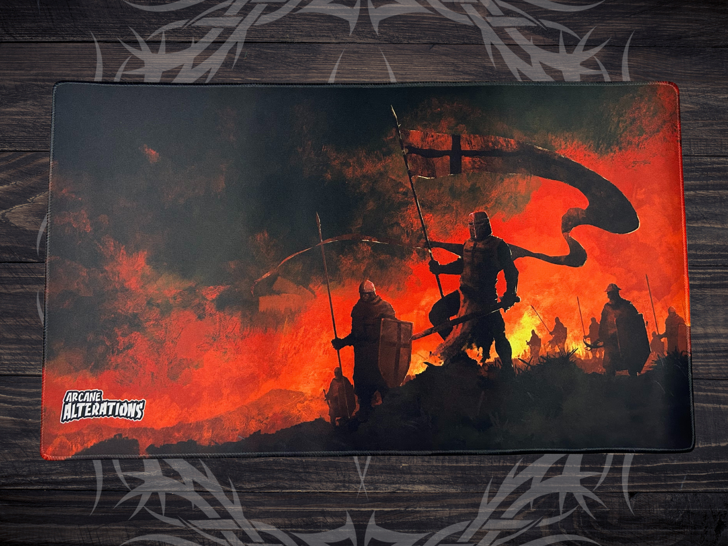 Templar Knights Stitched Edge Playmat 24"x14" (2mm)