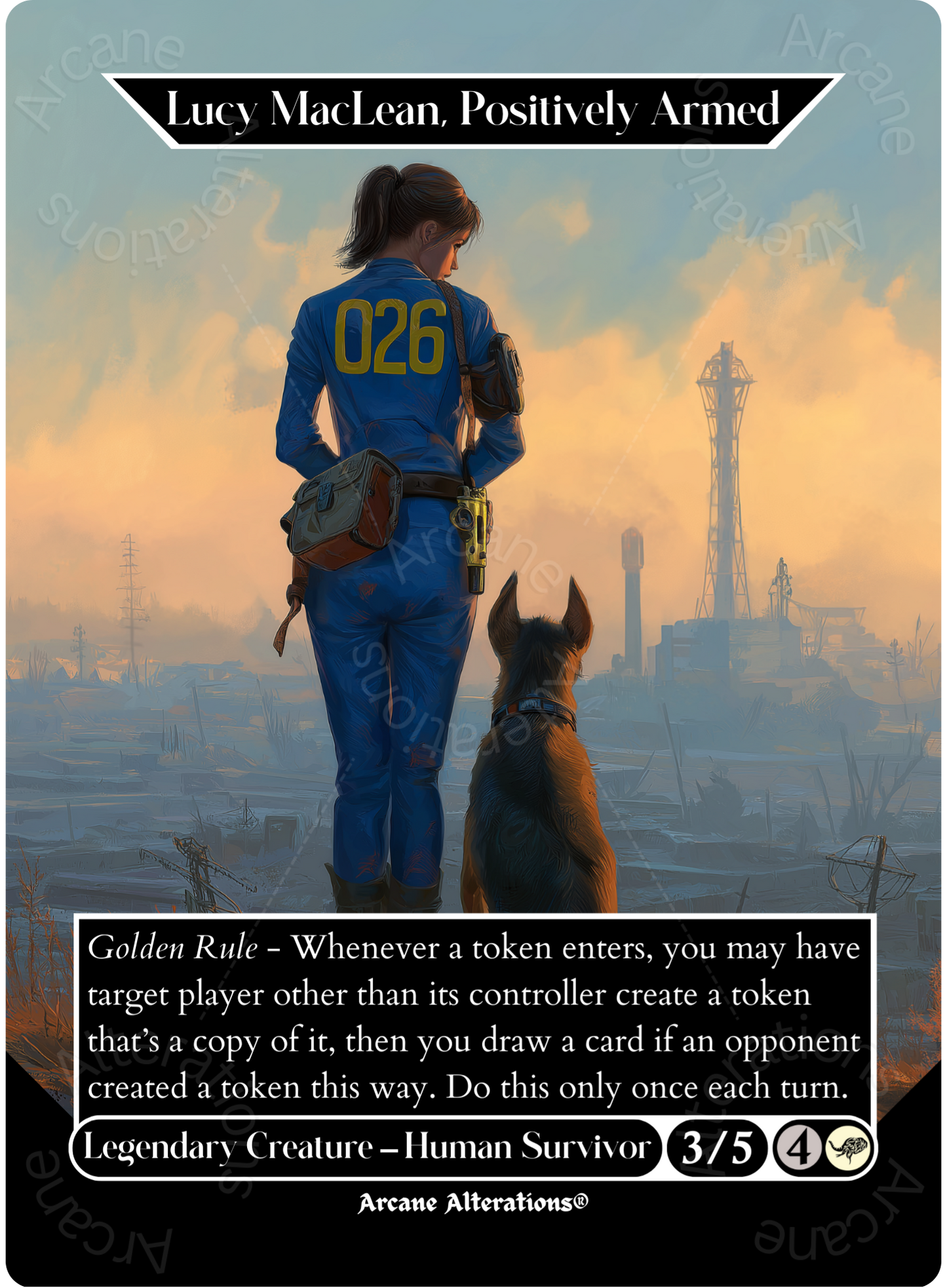 Lucy MacLean, Positively Armed - Full Art Altered Art Custom Proxy Cards