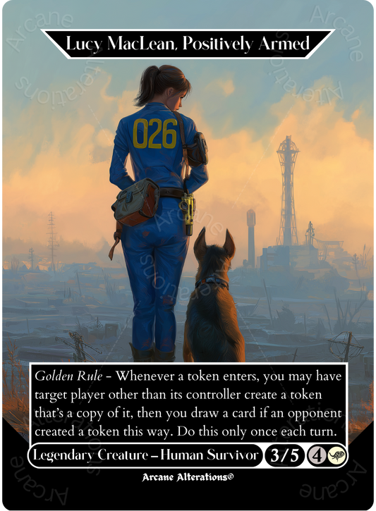 Lucy MacLean, Positively Armed - Full Art Altered Art Custom Proxy Cards