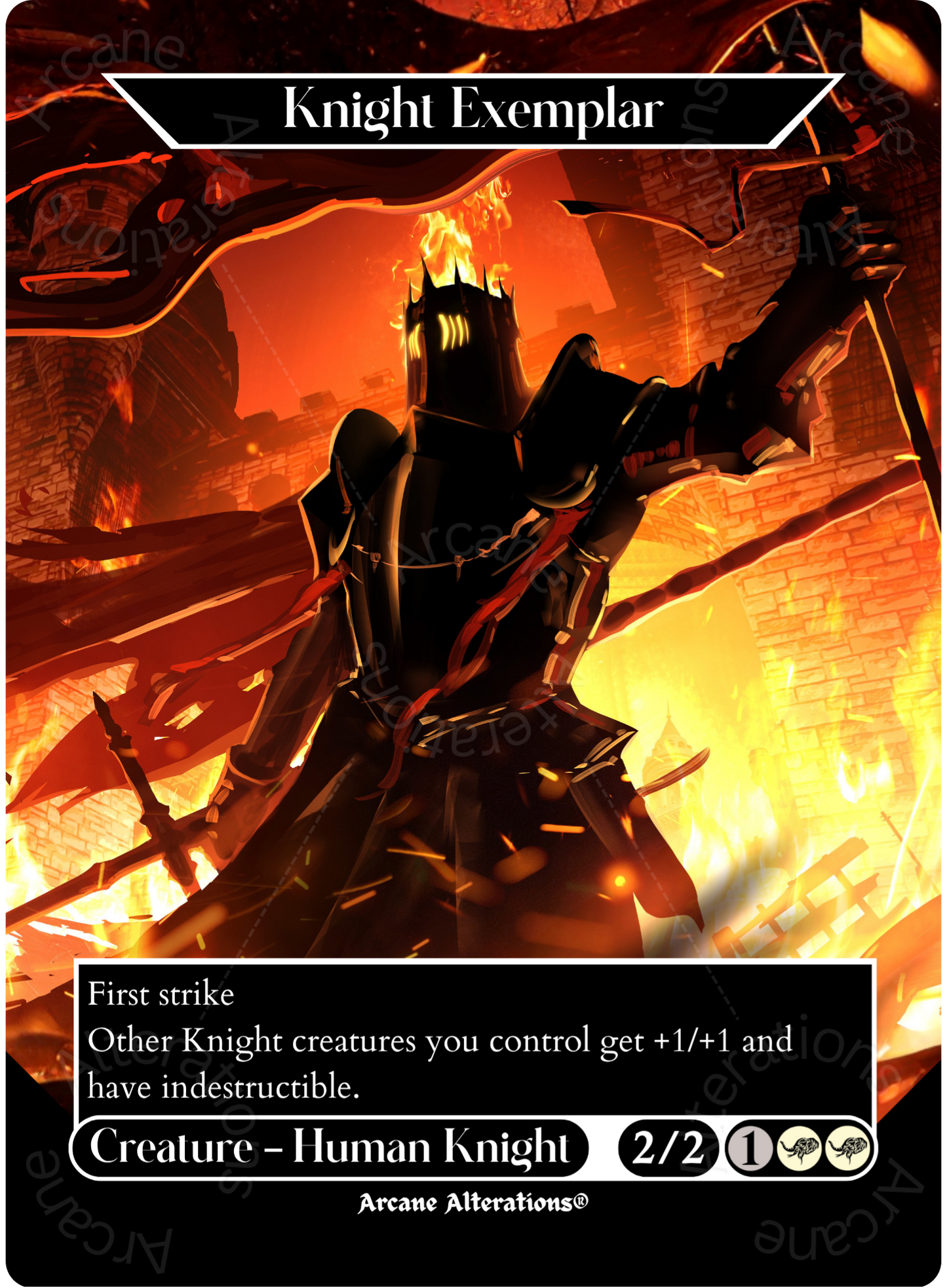 Knight Exemplar - Full Art Altered Art Custom Proxy Cards