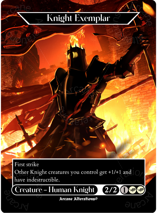 Knight Exemplar - Full Art Altered Art Custom Proxy Cards