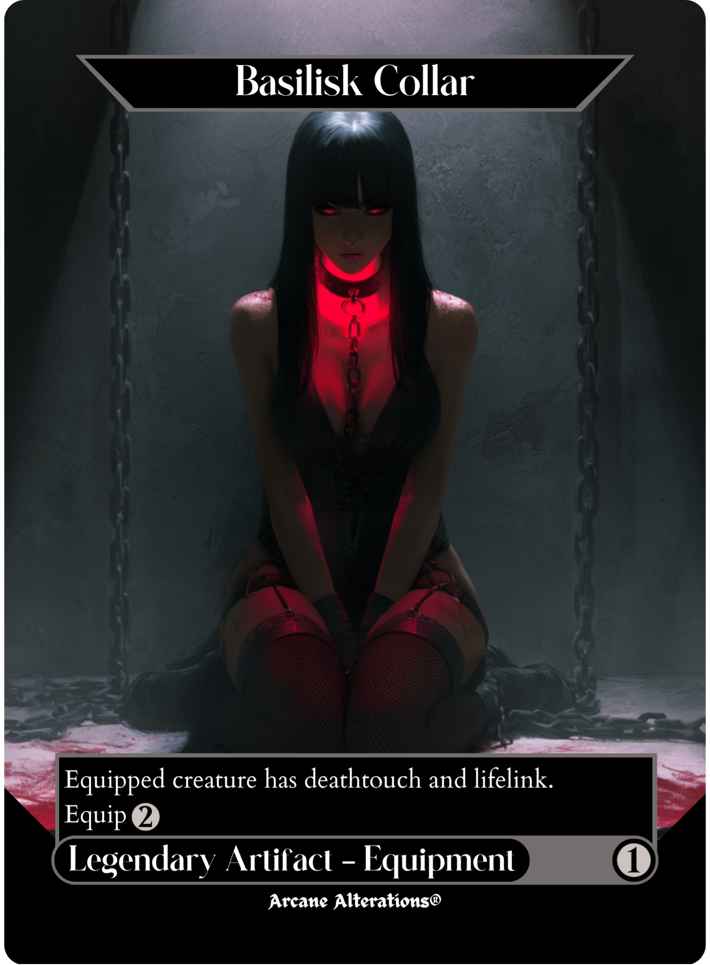 Basilisk Collar - Full Art Altered Art Custom Proxy Cards
