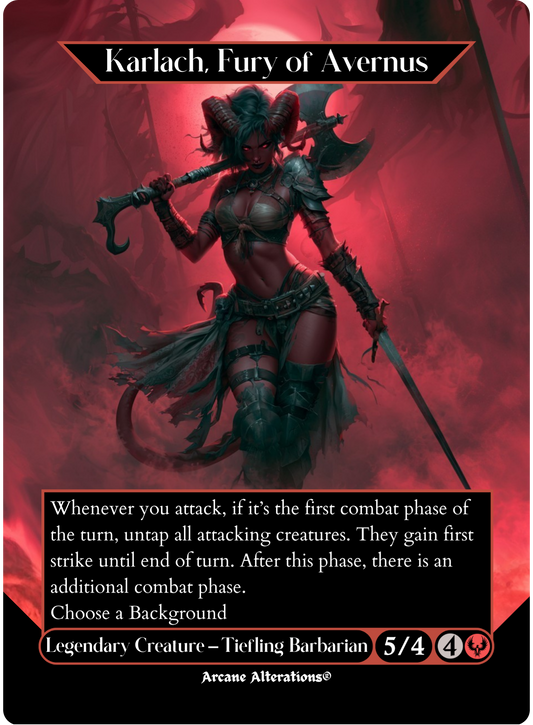 Karlach, Fury of Avernus - Full Art Altered Art Custom Proxy Cards