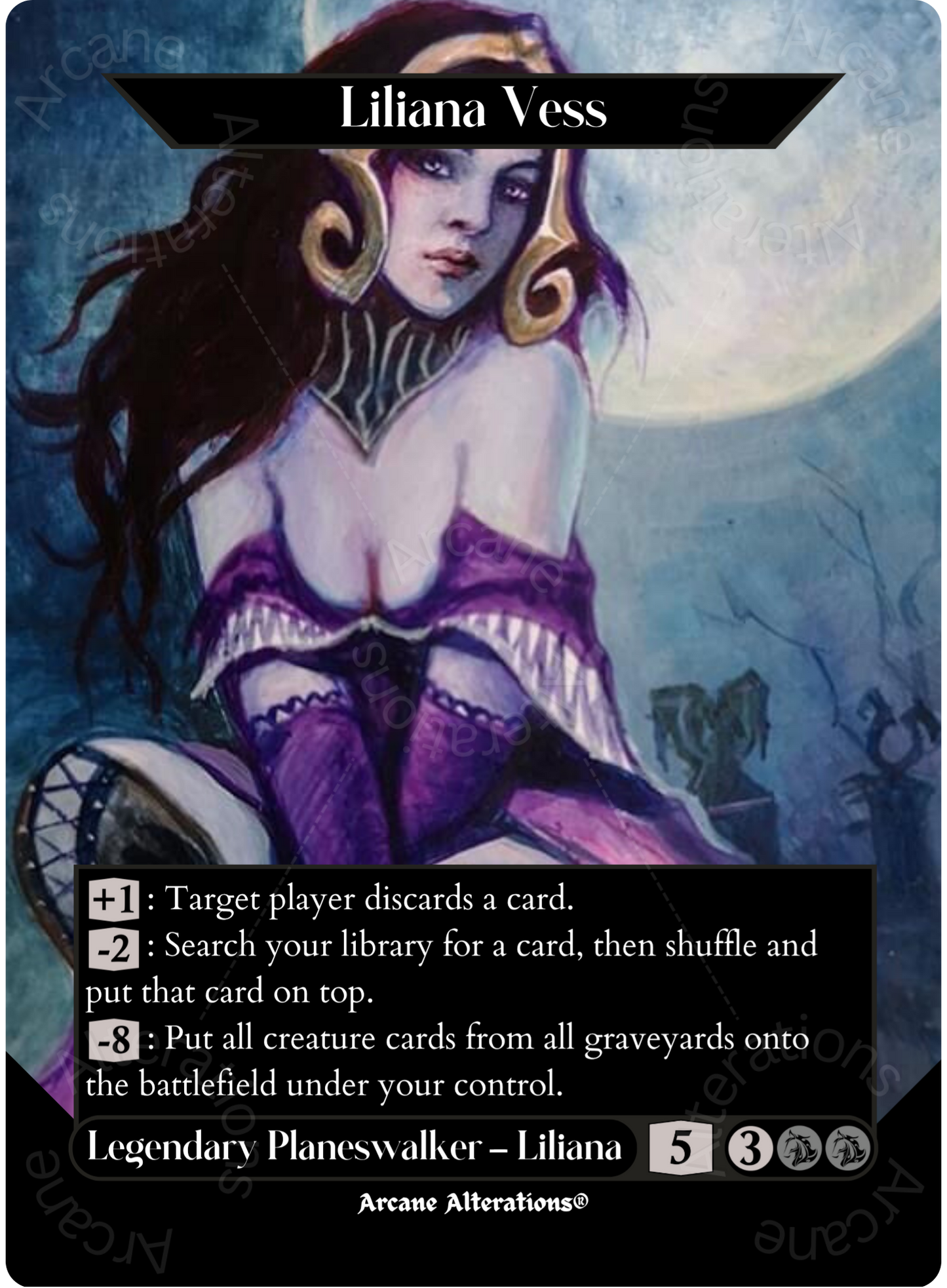 Liliana Vess - Full Art Altered Art Custom Proxy Cards