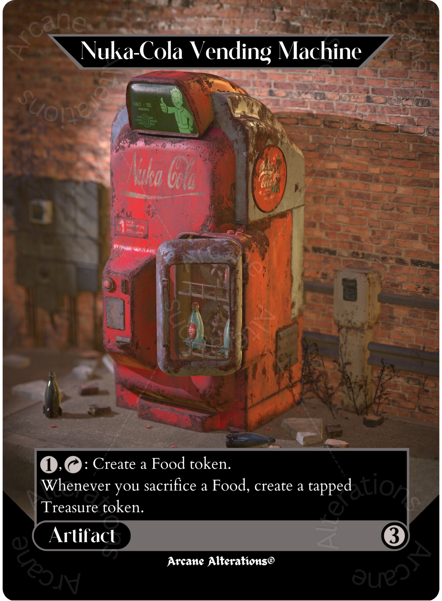Nuka-Cola Vending Machine - Full Art Altered Art Custom Proxy Cards