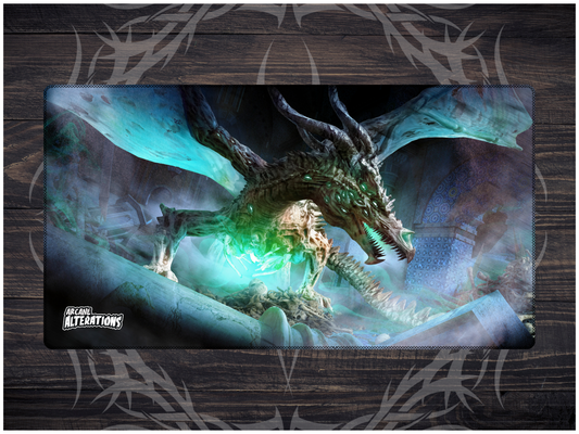 Undead Dragon Stitched Edge Playmat 24"x14" (3mm)