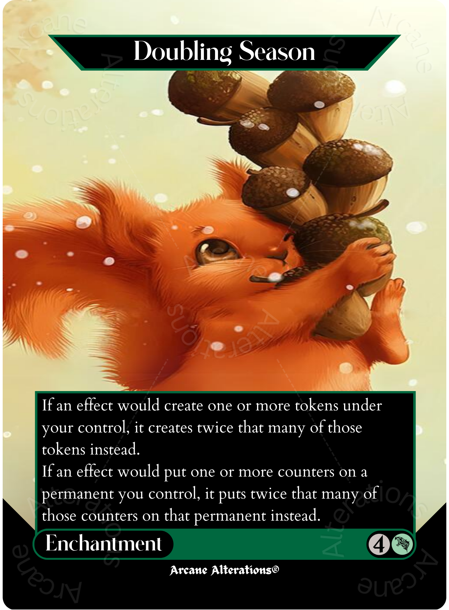 Doubling Season - Full Art Altered Art Custom Proxy Cards - Normal Doubling Season - Full Art Altered Art Custom Proxy Cards - Normal
