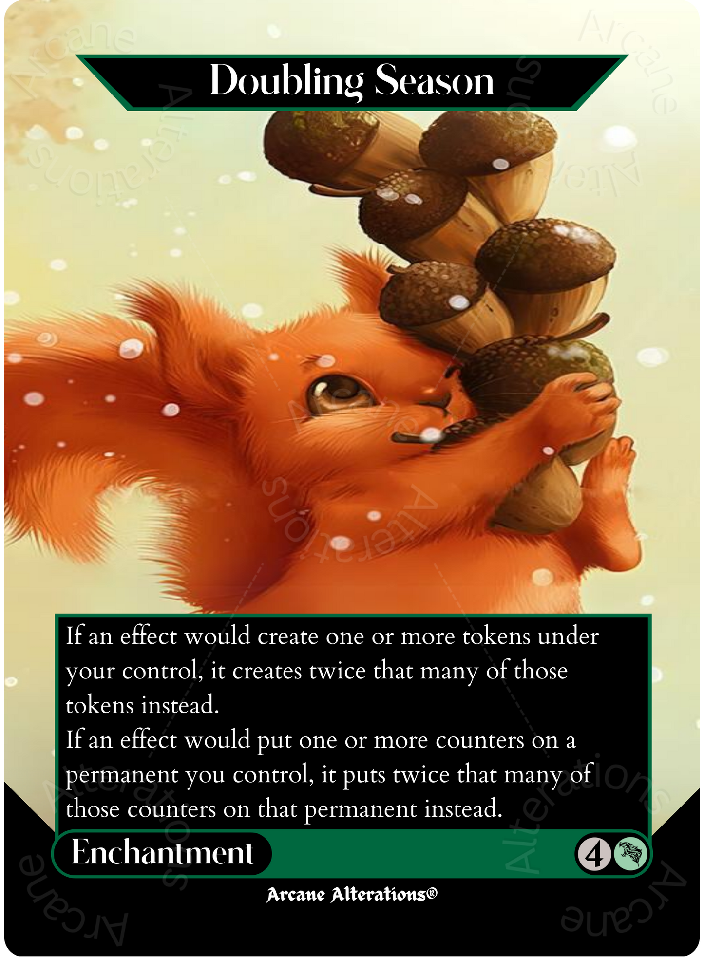 Doubling Season - Full Art Altered Art Custom Proxy Cards