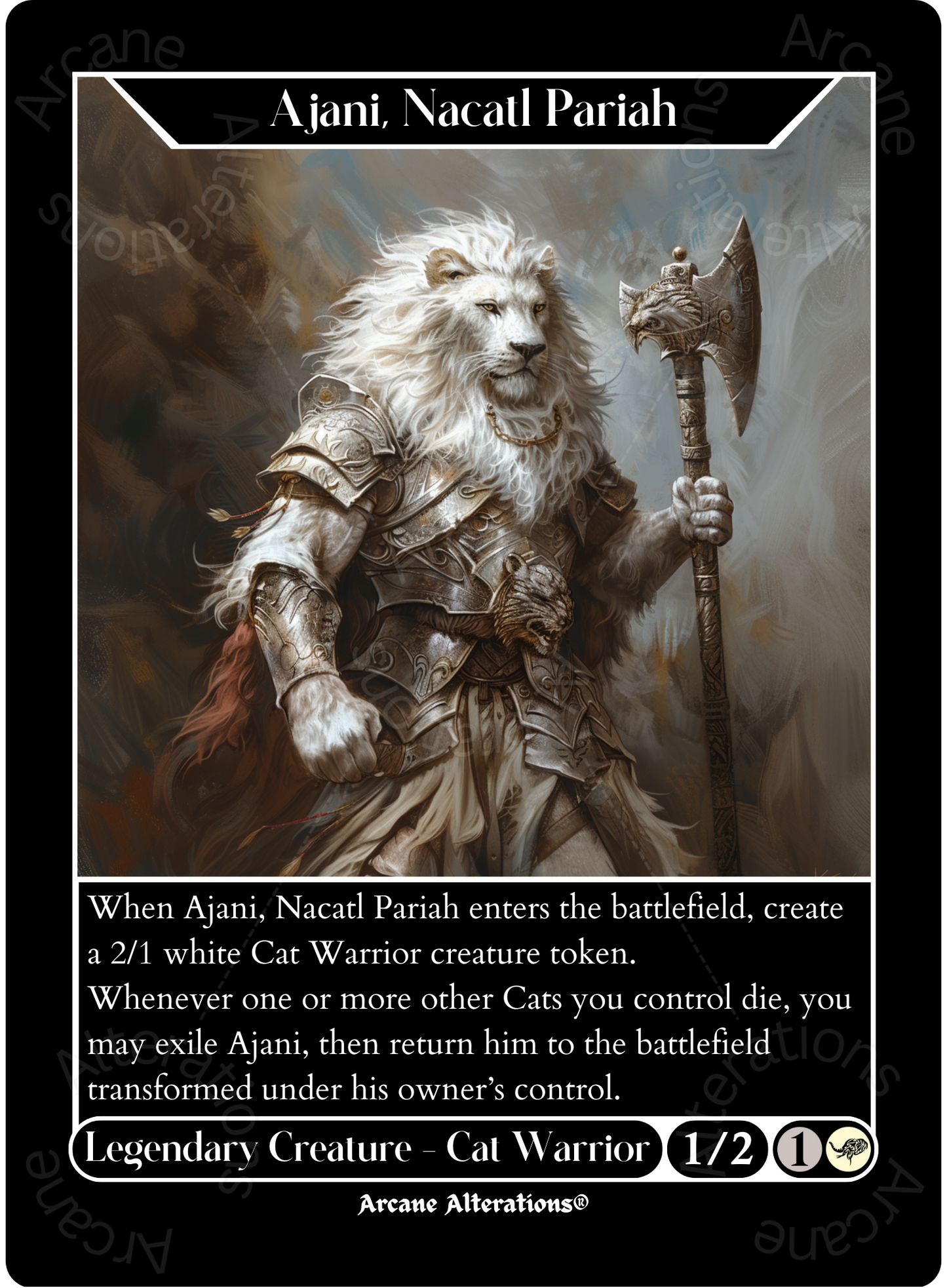 Ajani, Nacatl Pariah - High Quality Altered Art Custom Proxy Cards