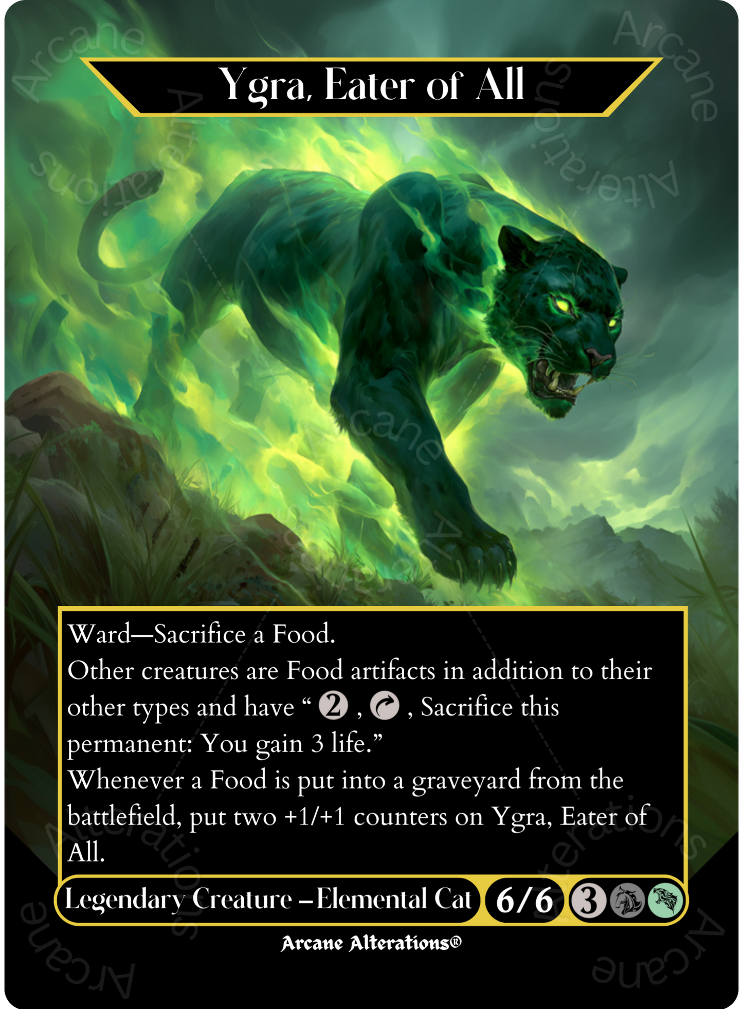 Ygra, Eater of All - Full Art Altered Art Custom Proxy Cards