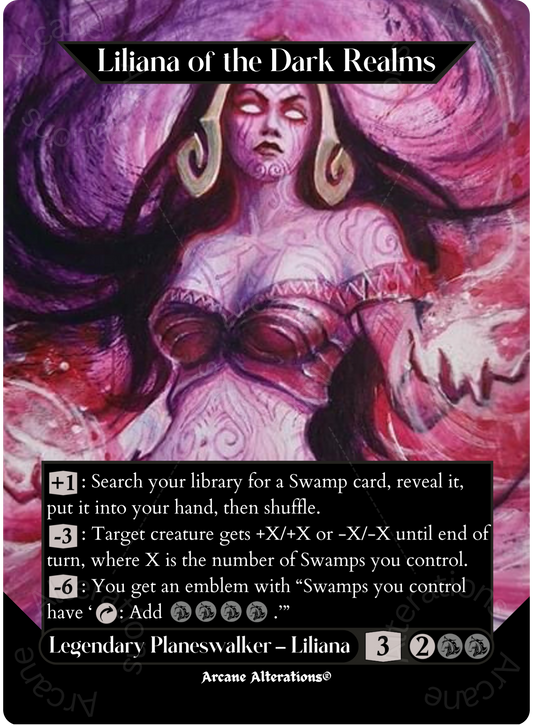 Liliana of the Dark Realms - Full Art Altered Art Custom Proxy Cards