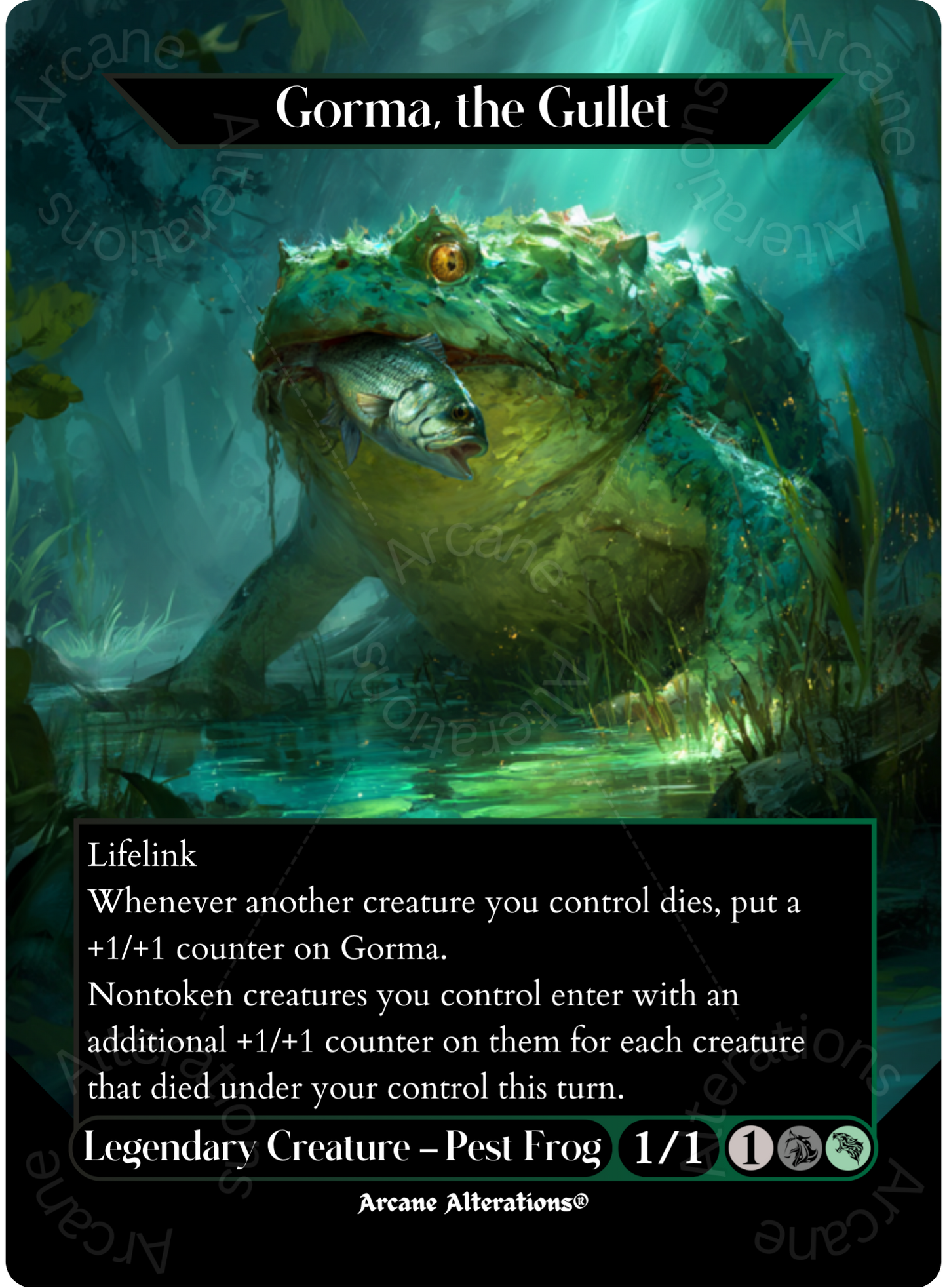 Gorma, the Gullet - Full Art Altered Art Custom Proxy Cards