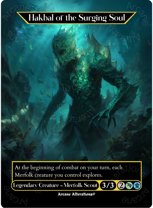 Hakbal of the Surging Soul - Full Art Altered Art Custom Proxy Cards