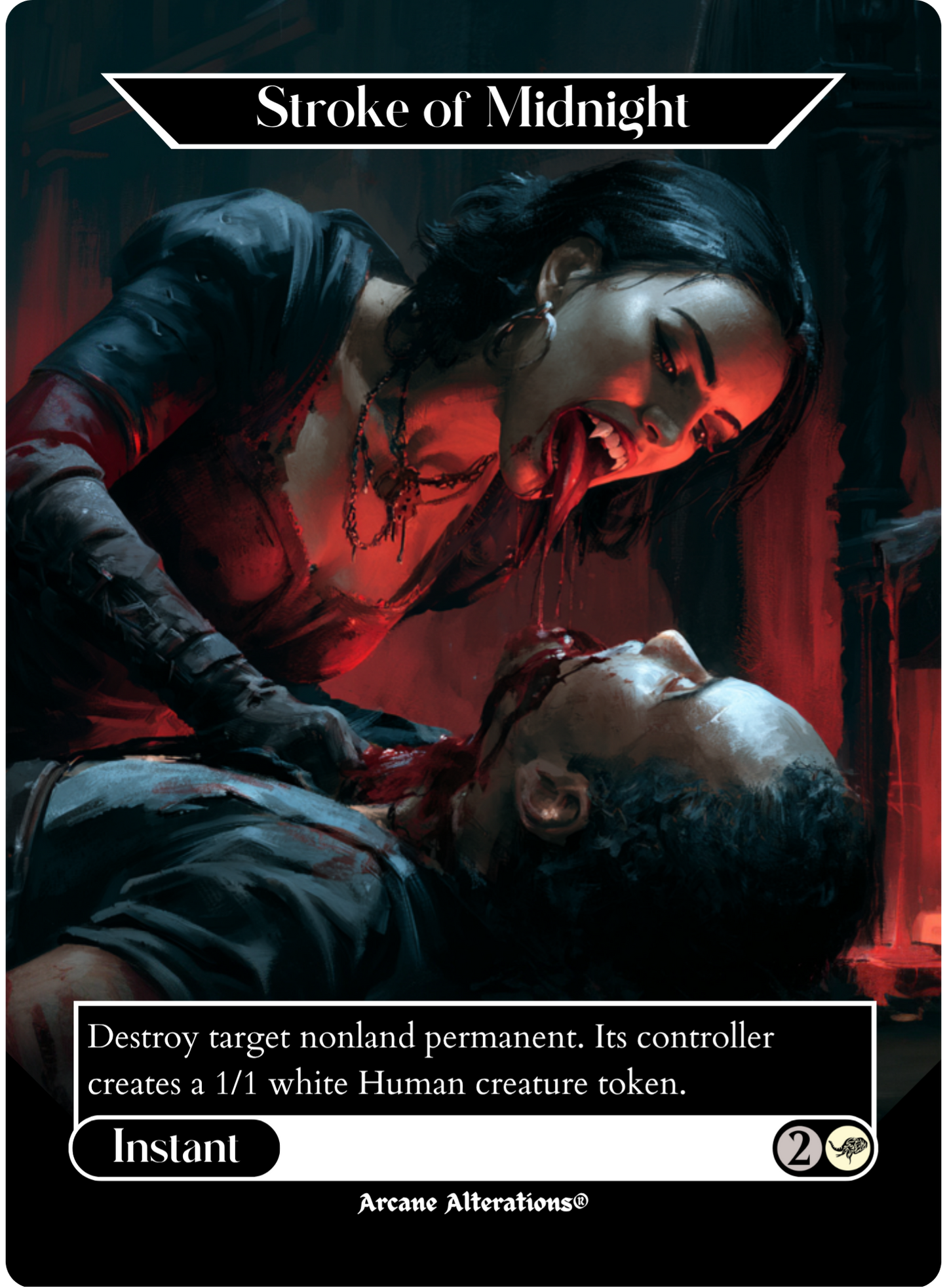 Stroke of Midnight - Full Art Altered Art Custom Proxy Cards