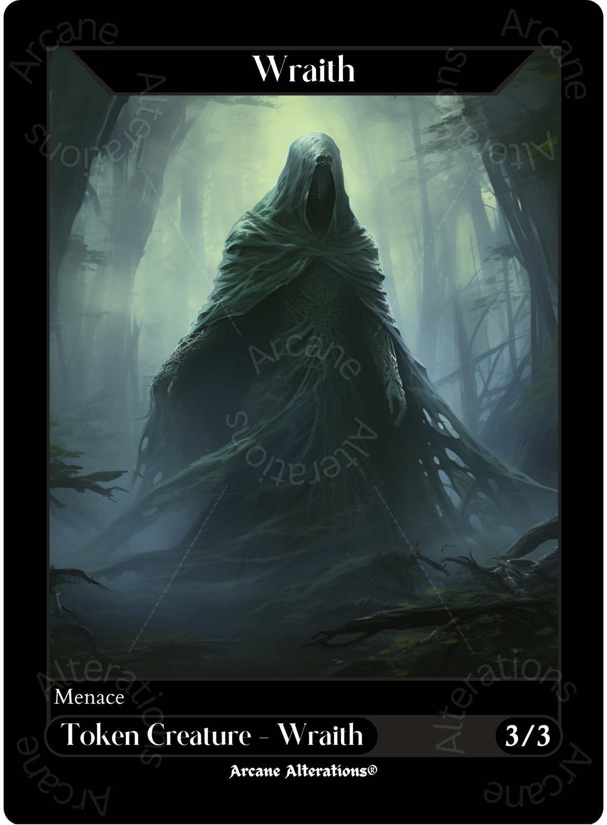 Wraith Toeken Wraith Token - High Quality Altered Art Custom Proxy Cards – Arcane ...