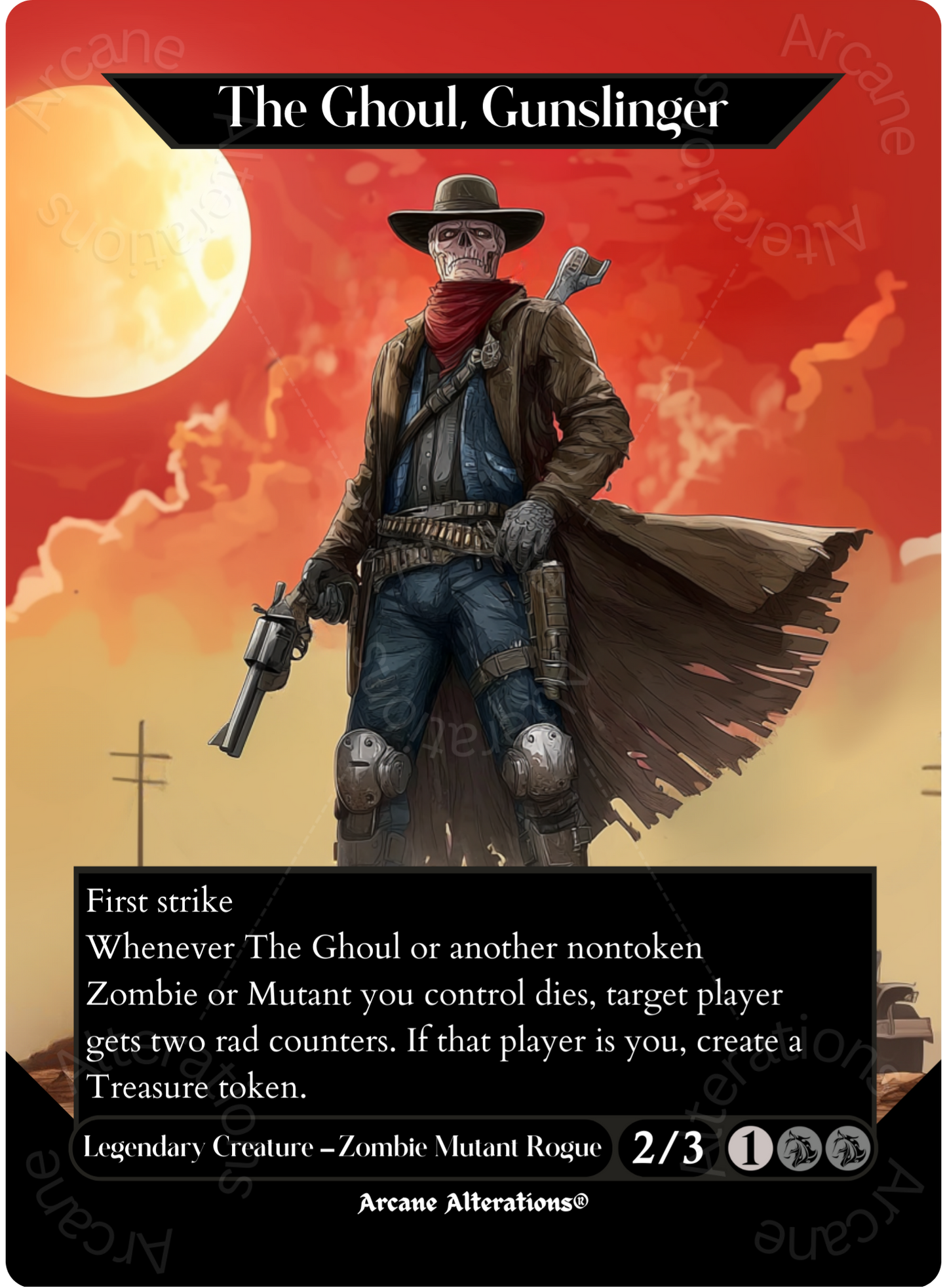 The Ghoul, Gunslinger - Full Art Altered Art Custom Proxy Cards