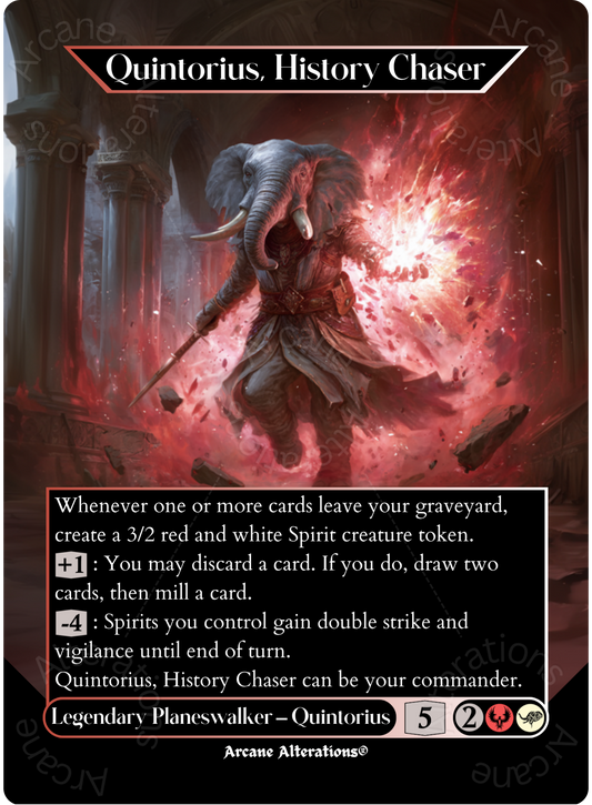 Quintorius, History Chaser - Full Art Altered Art Custom Proxy Cards