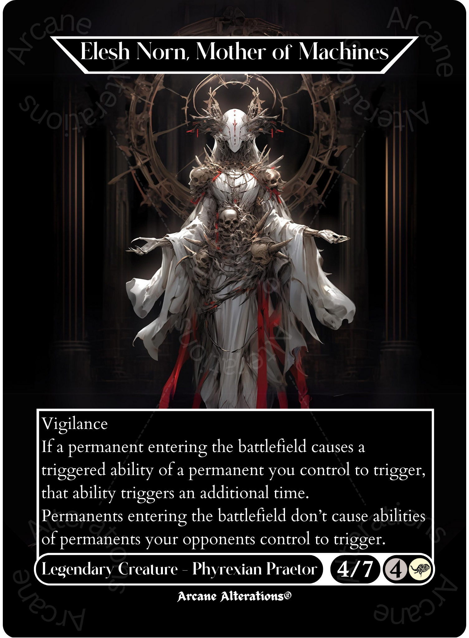 Elesh Norn, Mother of Machines - Full Art Altered Art Custom Proxy Car ...
