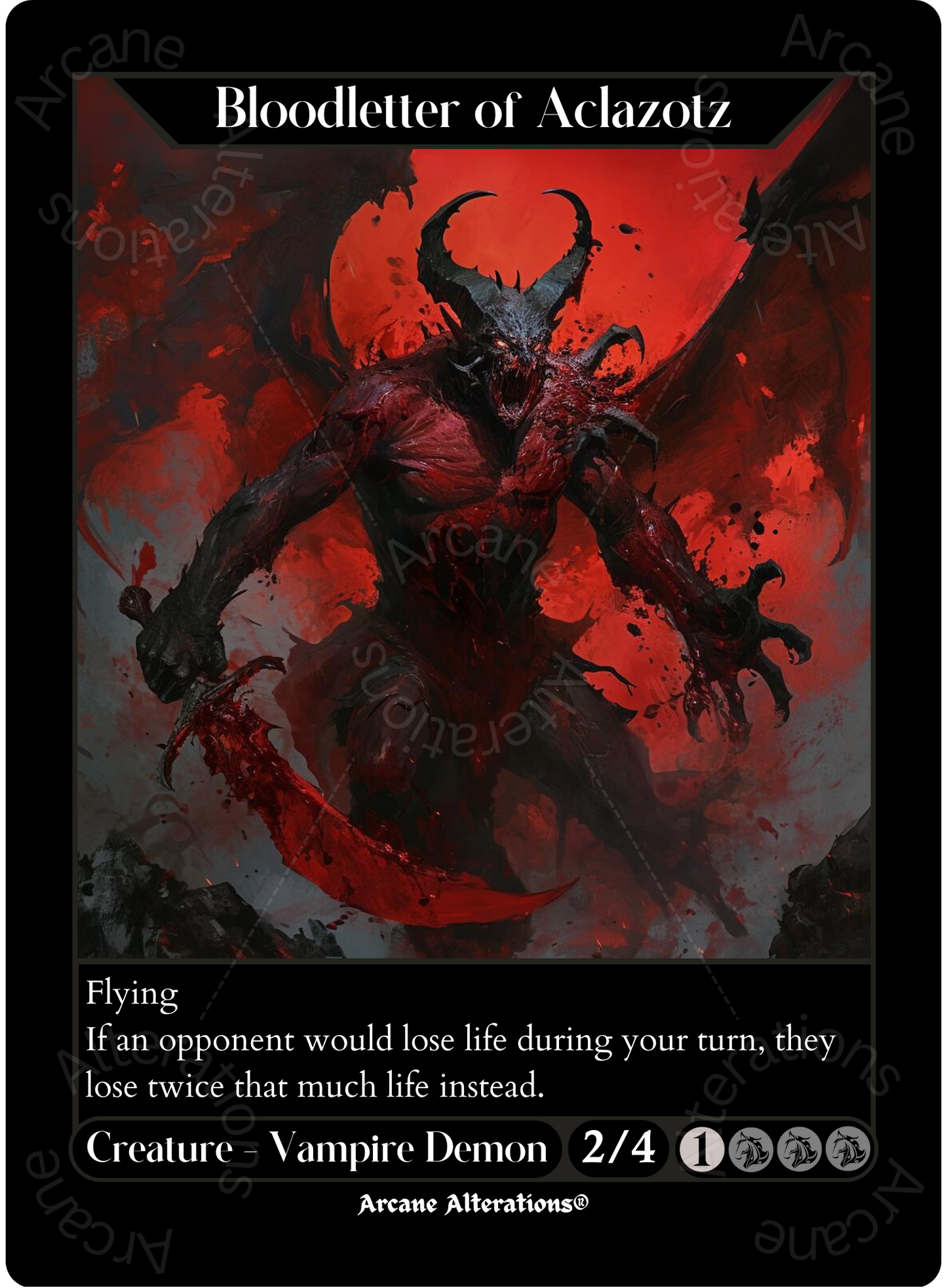 Bloodletter of Aclazotz - High Quality Altered Art Custom Proxy Cards