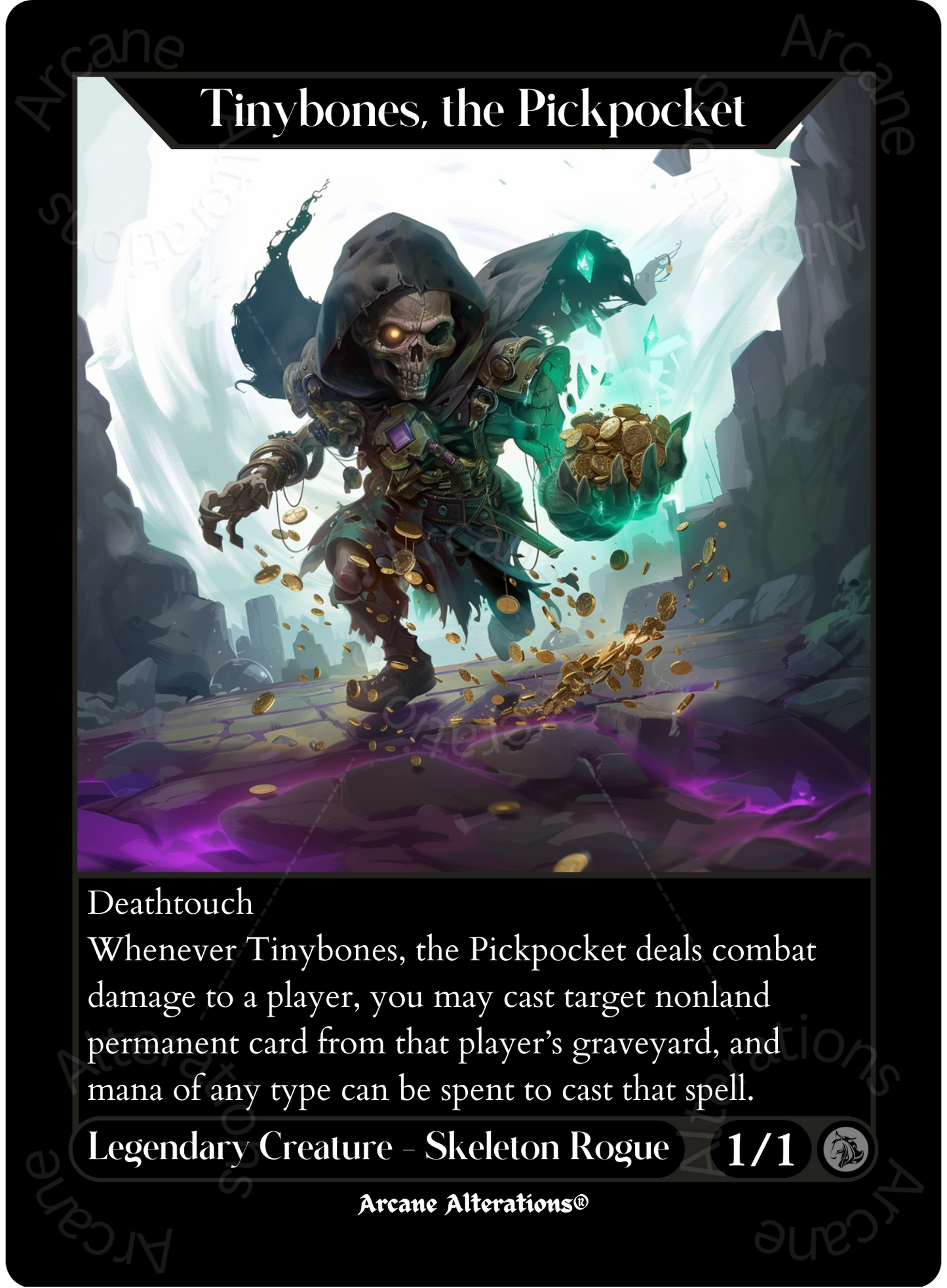 Tinybones, the Pickpocket - High Quality Altered Art Custom Proxy Cards Tinybones, the Pickpocket - High Quality Altered Art Custom Proxy Cards