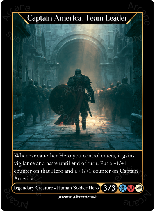 Captain America, Team Leader - High Quality Altered Art Custom Proxy Cards