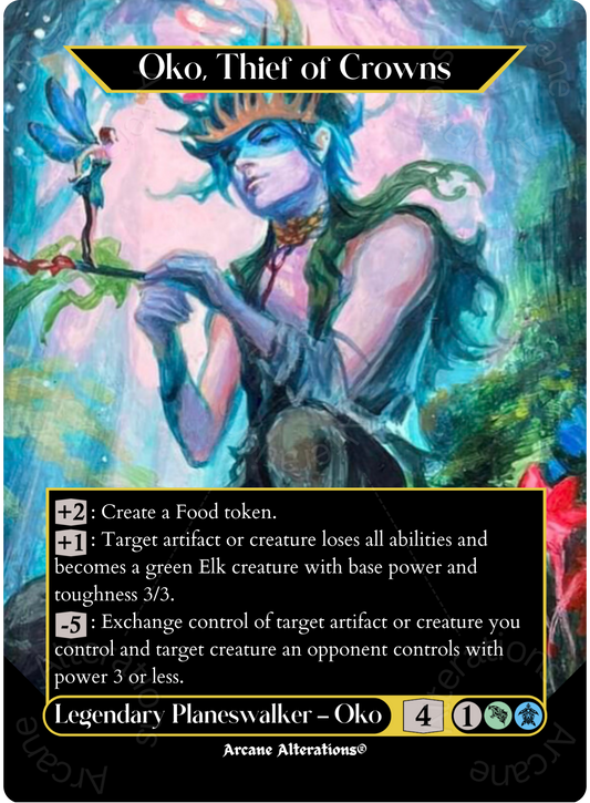 Oko, Thief of Crowns - Full Art Altered Art Custom Proxy Cards