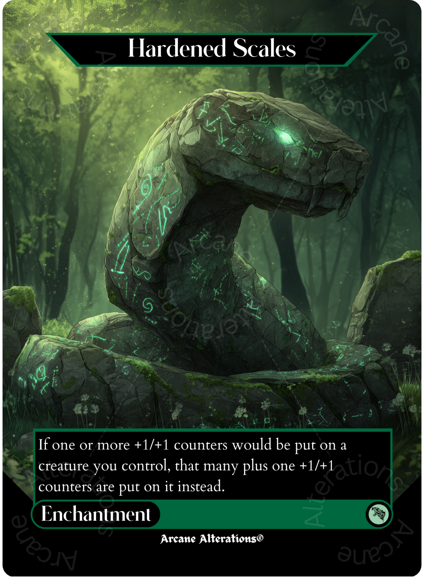 Hardened Scales - Full Art Altered Art Custom Proxy Cards