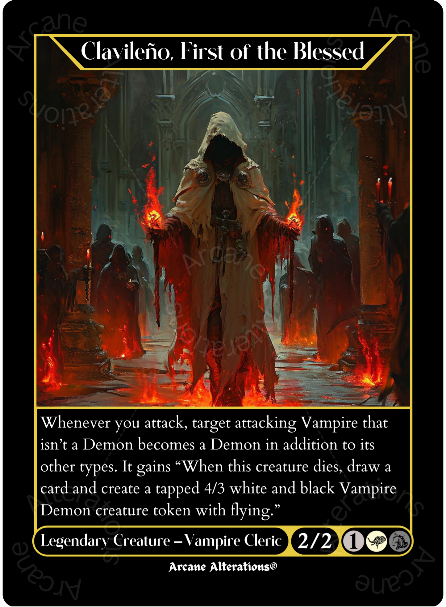 Clavileno, First of the Blessed - High Quality Altered Art Custom Proxy Cards