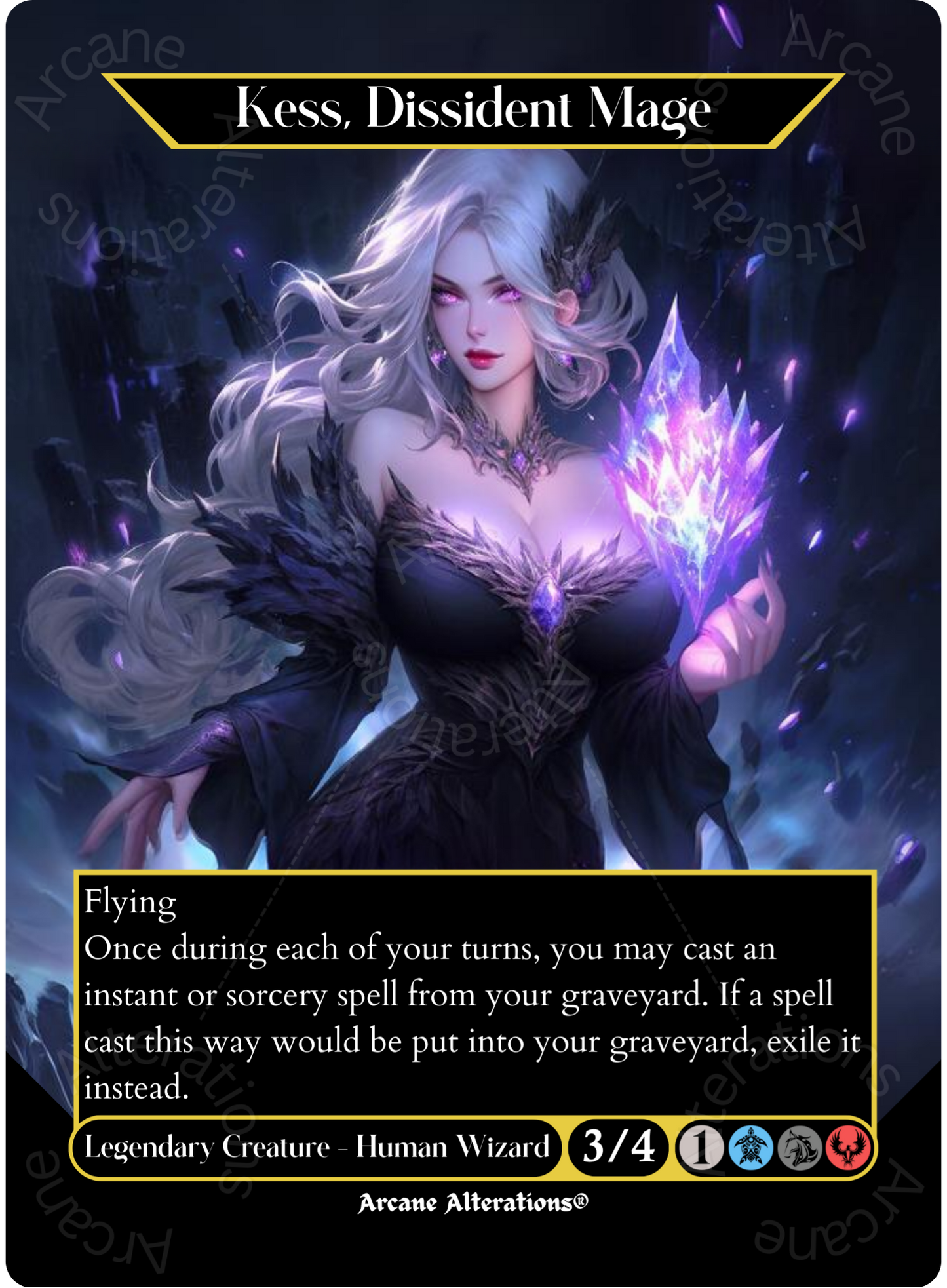 Kess, Dissident Mage - Full Art Altered Art Custom Proxy Cards