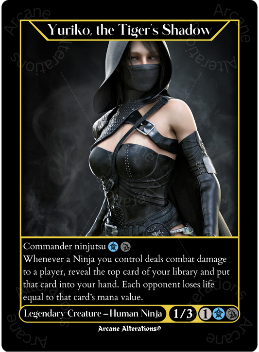 Yuriko, the Tiger's Shadow - High Quality Altered Art Custom Proxy Cards