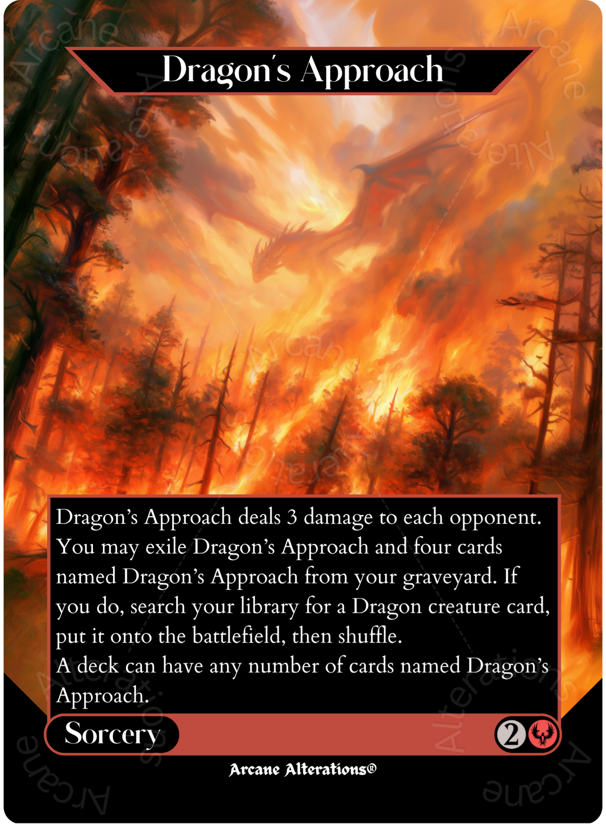 Dragon's Approach - Full Art Altered Art Custom Proxy Cards