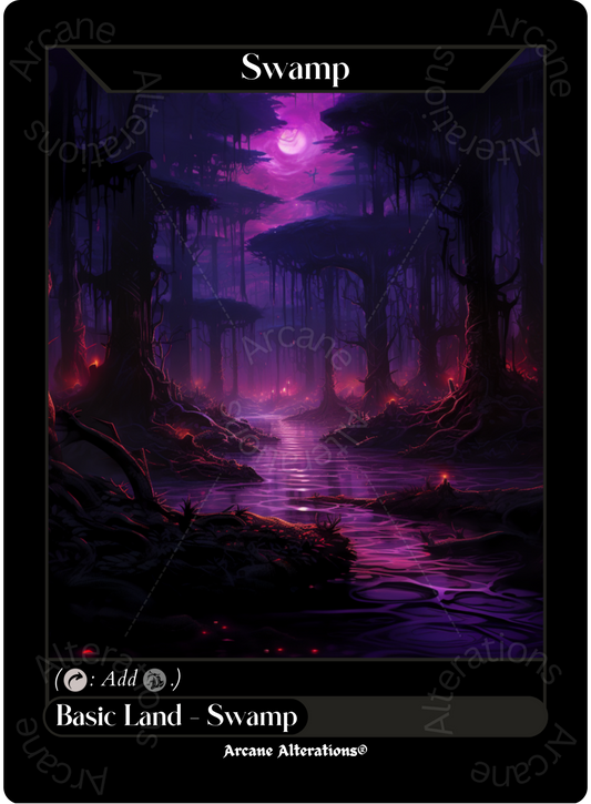 Basic Swamp - High Quality Altered Art Custom Proxy Cards