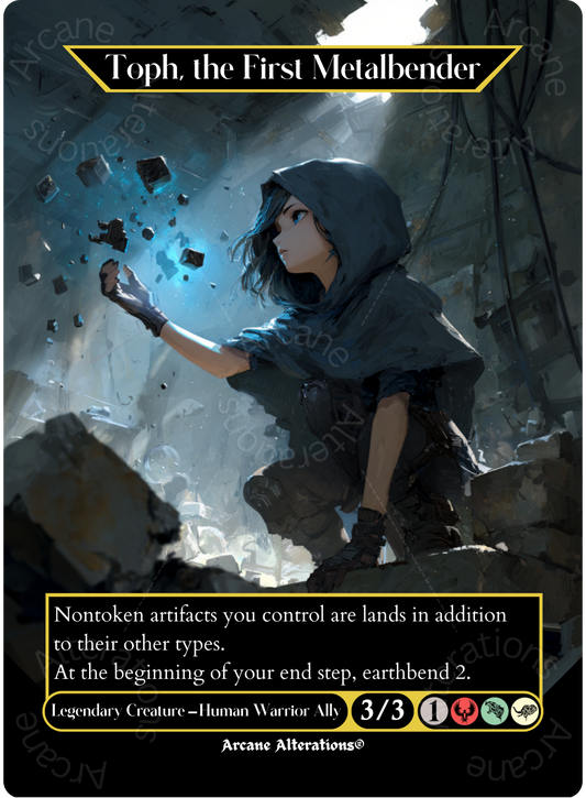Toph, the First Metalbender - Full Art Altered Art Custom Proxy Cards