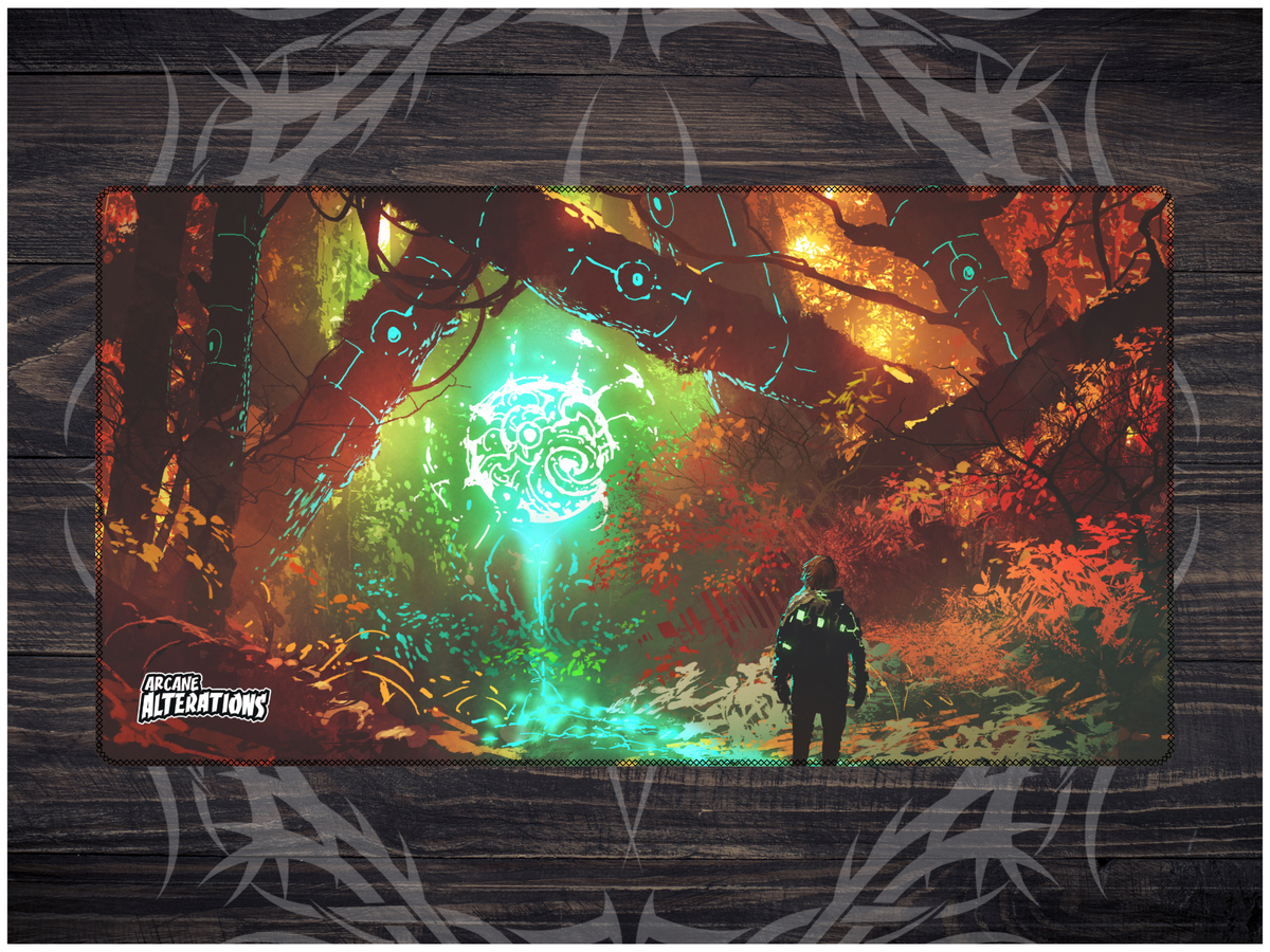 Fall Forest Anomaly Stitched Edge Playmat 24"x14" (2mm)