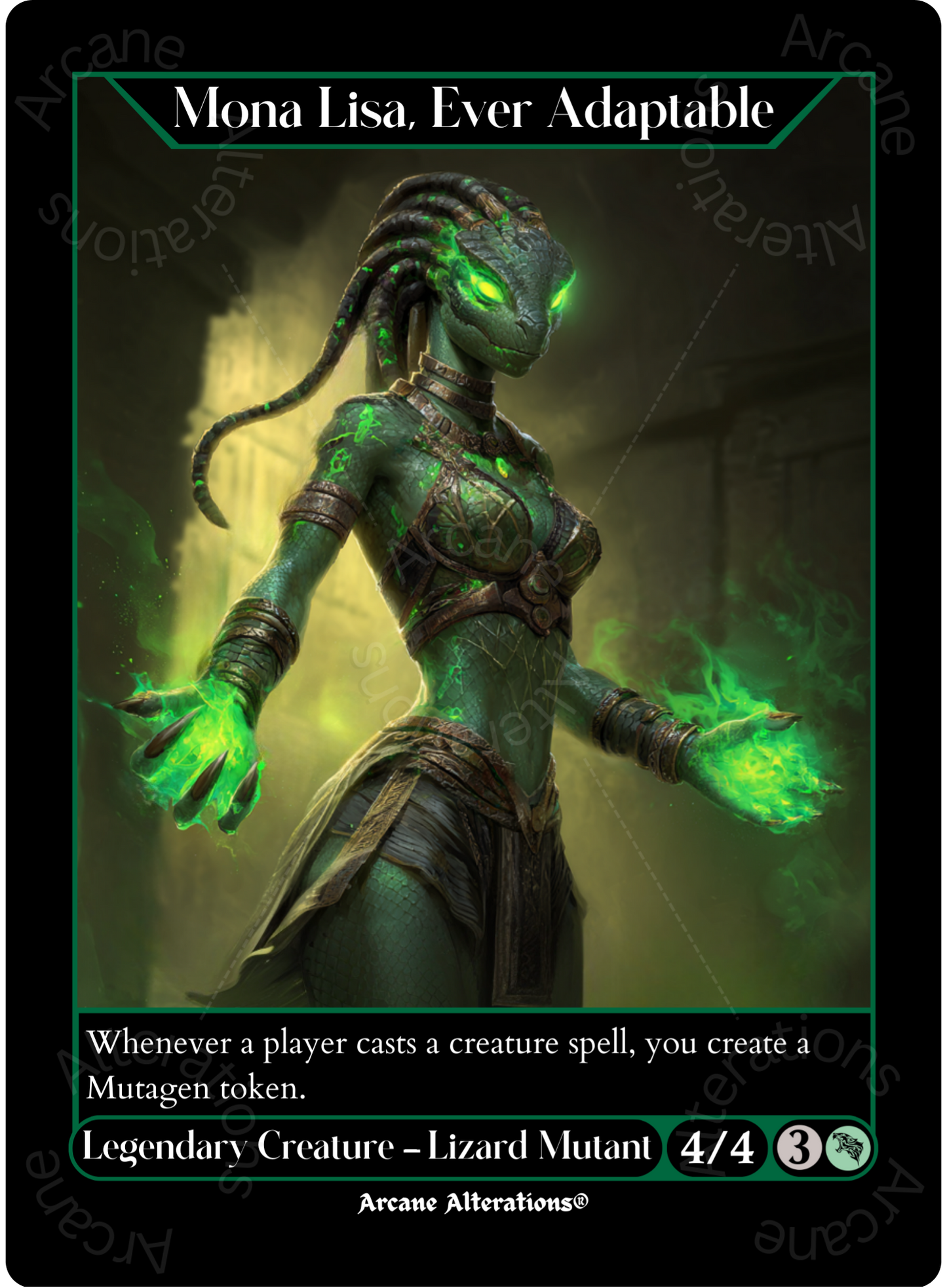 Mona Lisa, Ever Adaptable - High Quality Altered Art Custom Proxy Cards