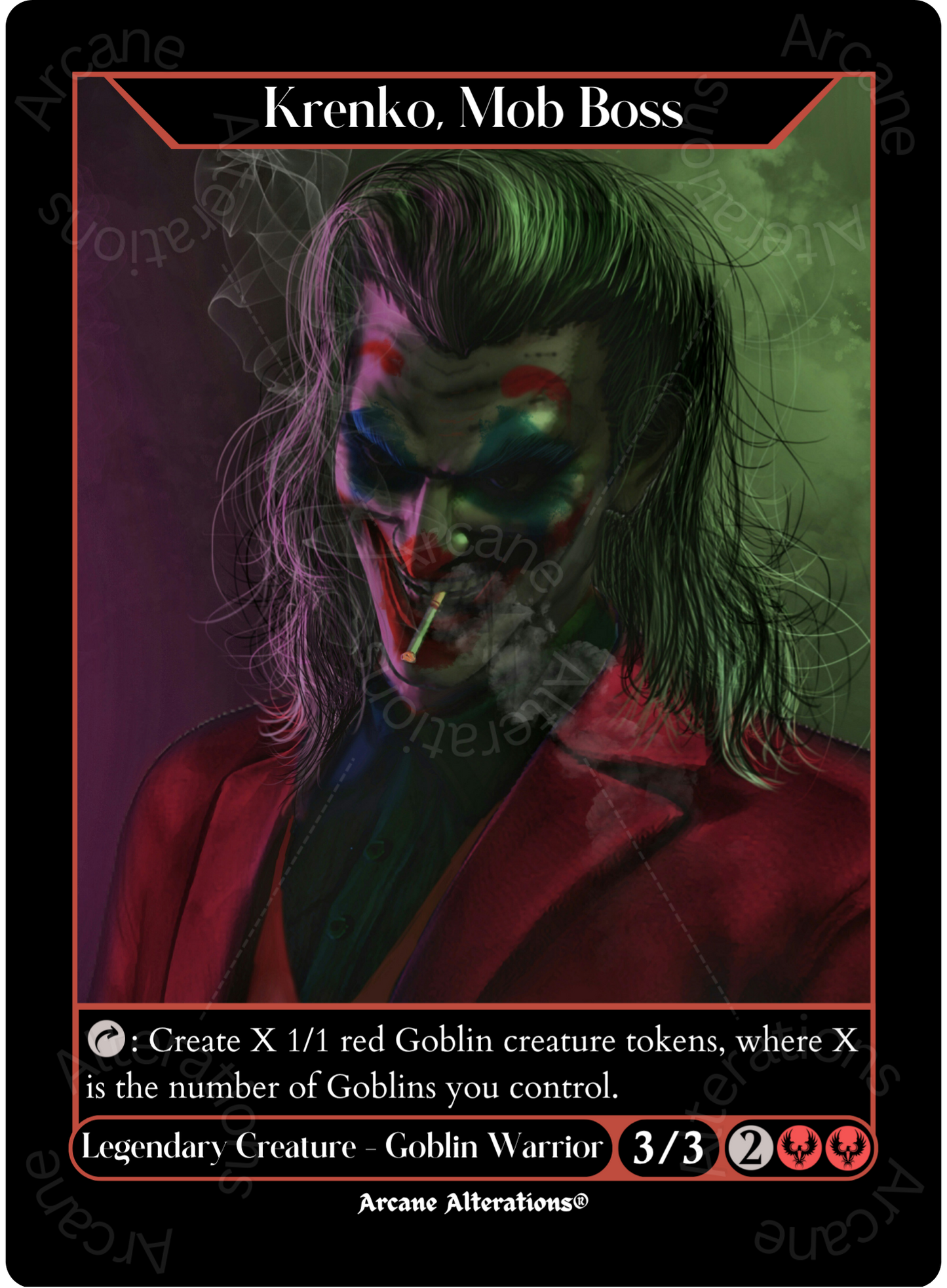 Krenko, Mob Boss The Joker DC Universe Crossover Single - High Quality Altered Art Custom Proxy Cards