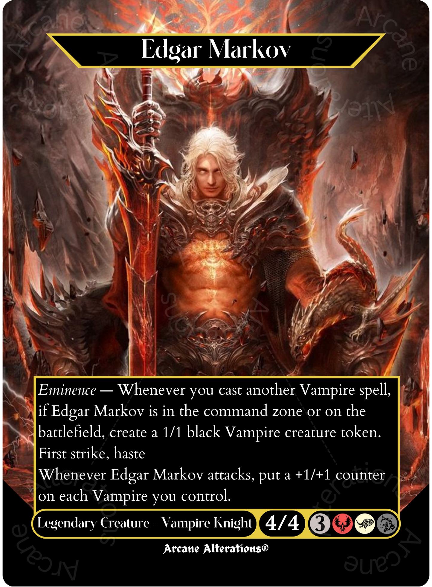 Edgar Markov - Full Art Altered Art Custom Proxy Cards