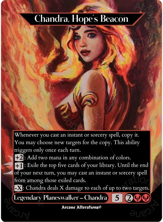 Chandra, Hope's Beacon - Full Art Altered Art Custom Proxy Cards