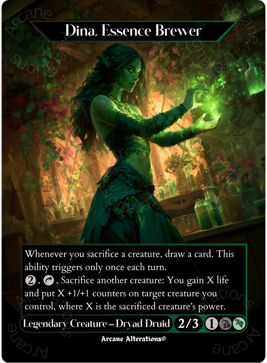 Dina, Essence Brewer - Full Art Altered Art Custom Proxy Cards