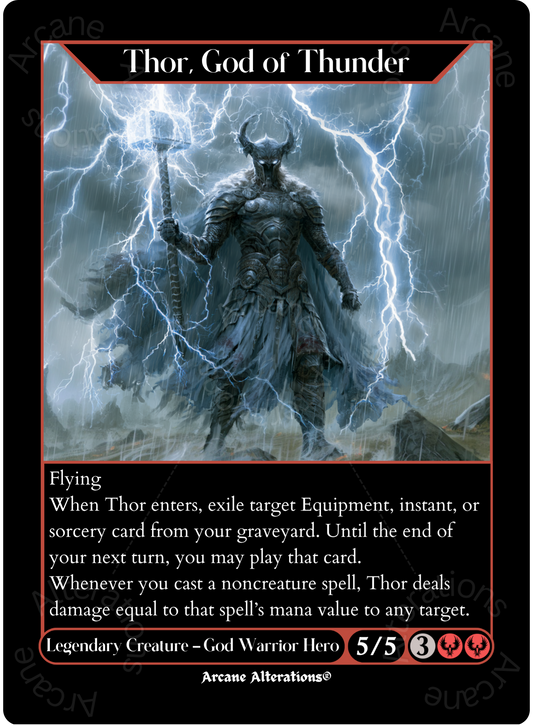 Thor, God of Thunder - High Quality Altered Art Custom Proxy Cards
