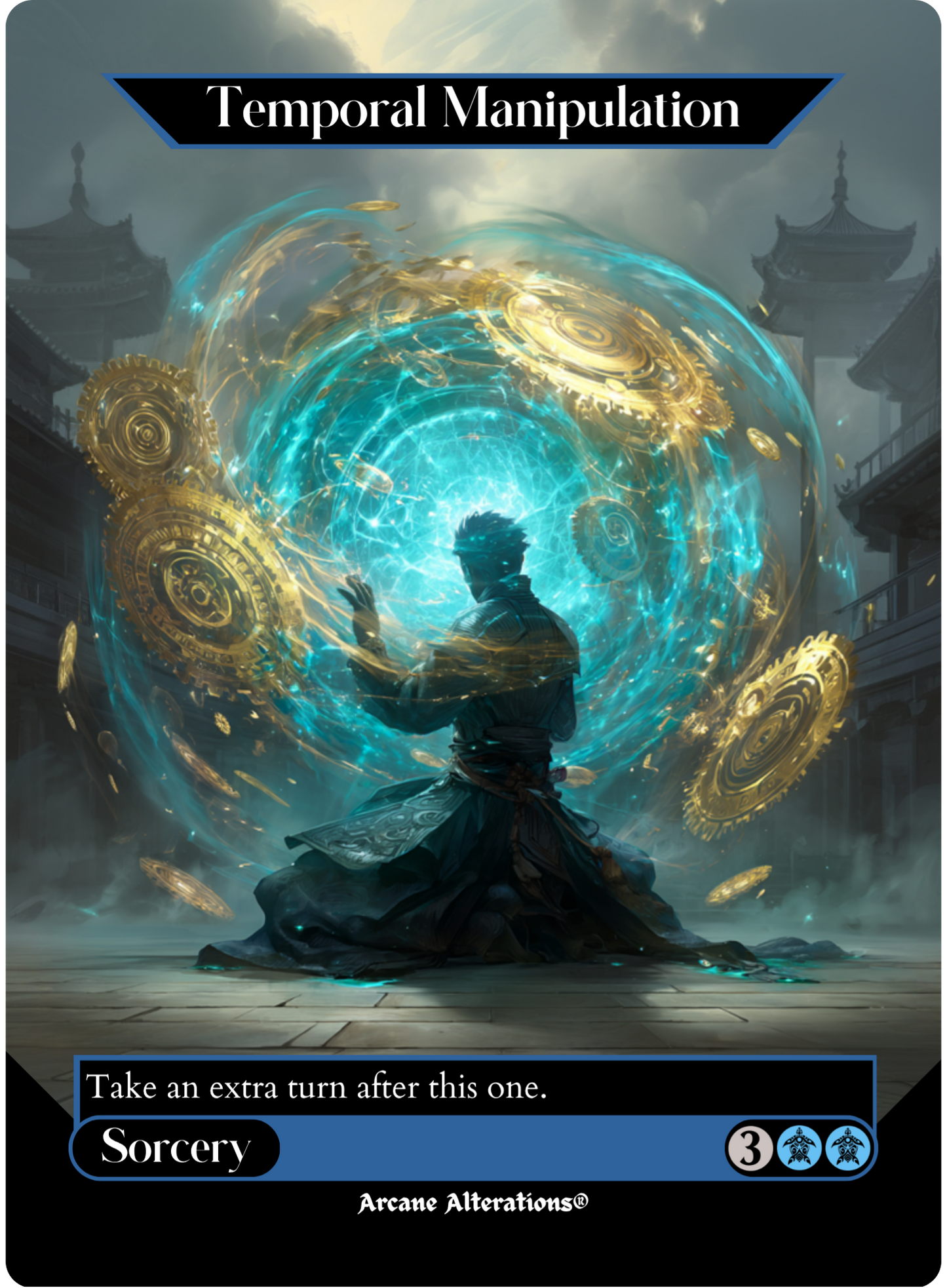 Temporal Manipulation - Full Art Altered Art Custom Proxy Cards