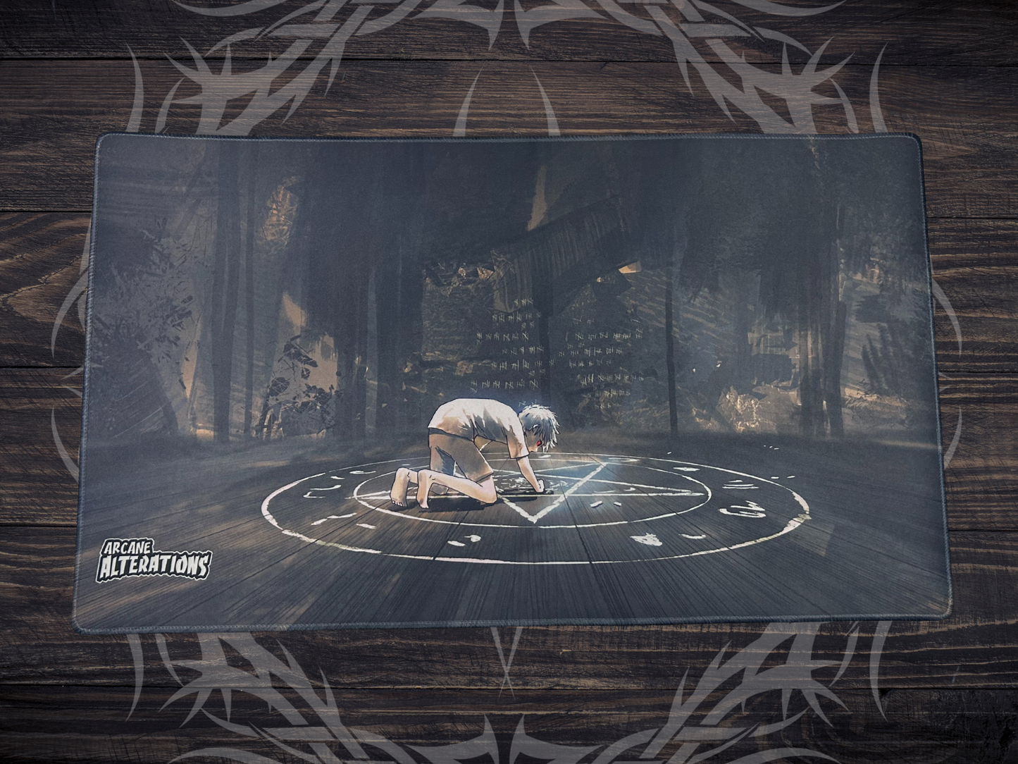Dark Ritual Stitched Edge Playmat 24"x14" (2mm)