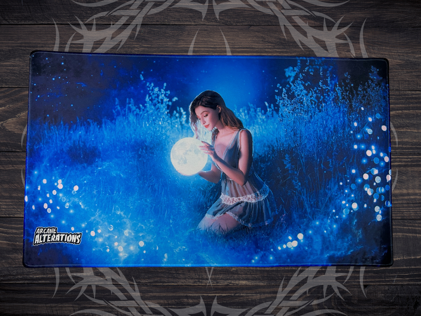 Moon Druid Stitched Edge Playmat 24"x14" (2mm)