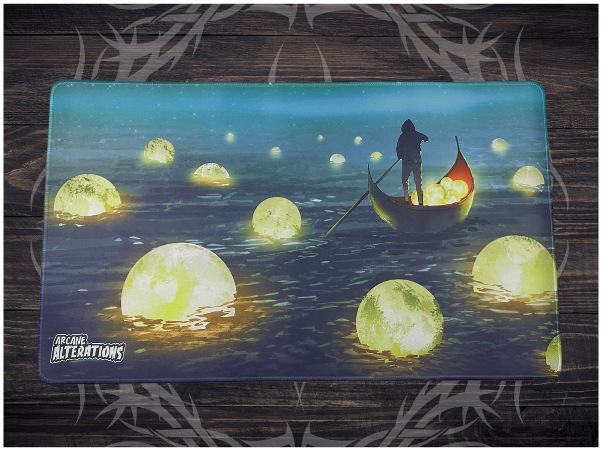 Sea of Moons Stitched Edge Playmat 24"x14" (3mm)