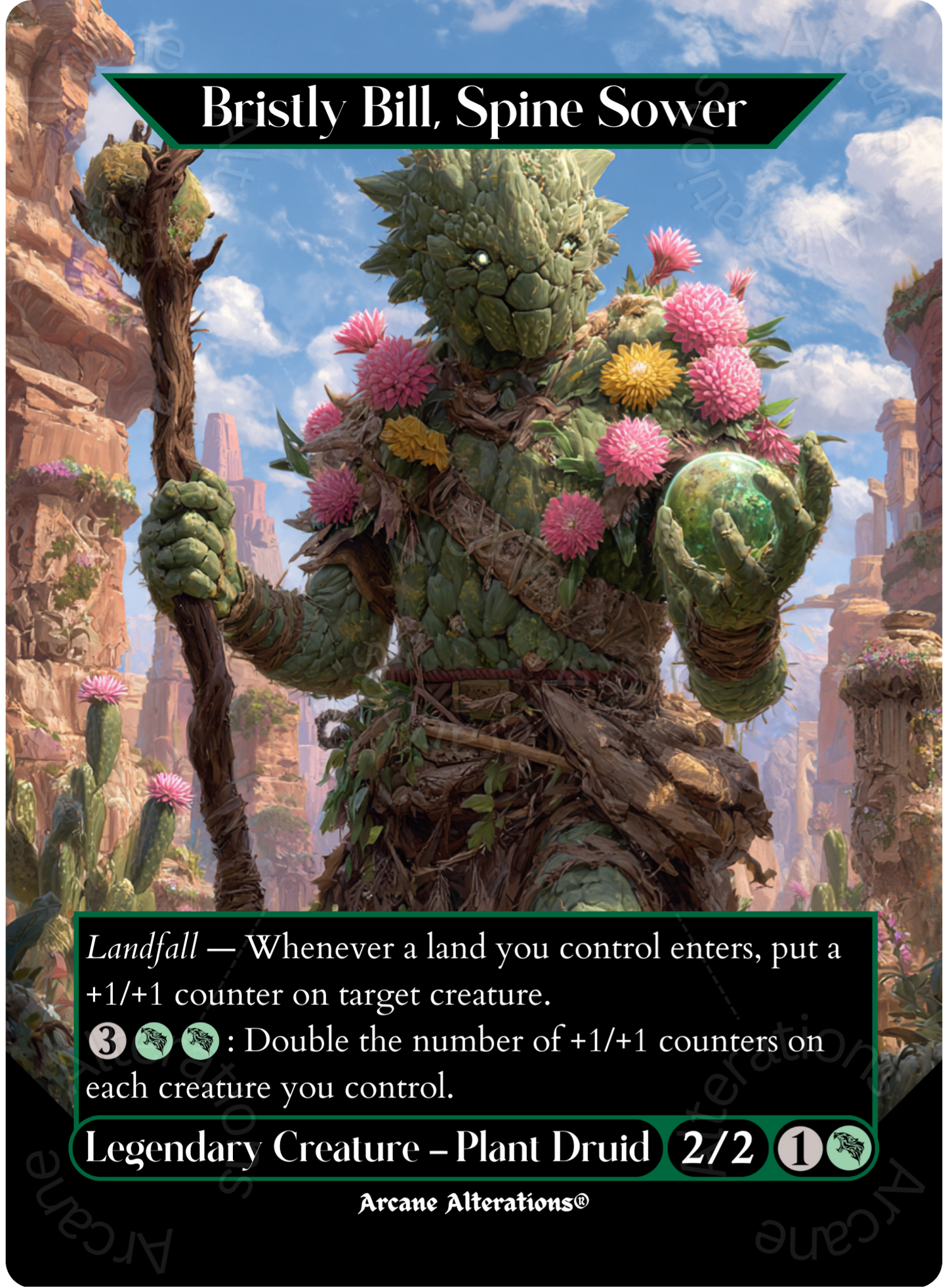 Bristly Bill, Spine Sower - Full Art Altered Art Custom Proxy Cards